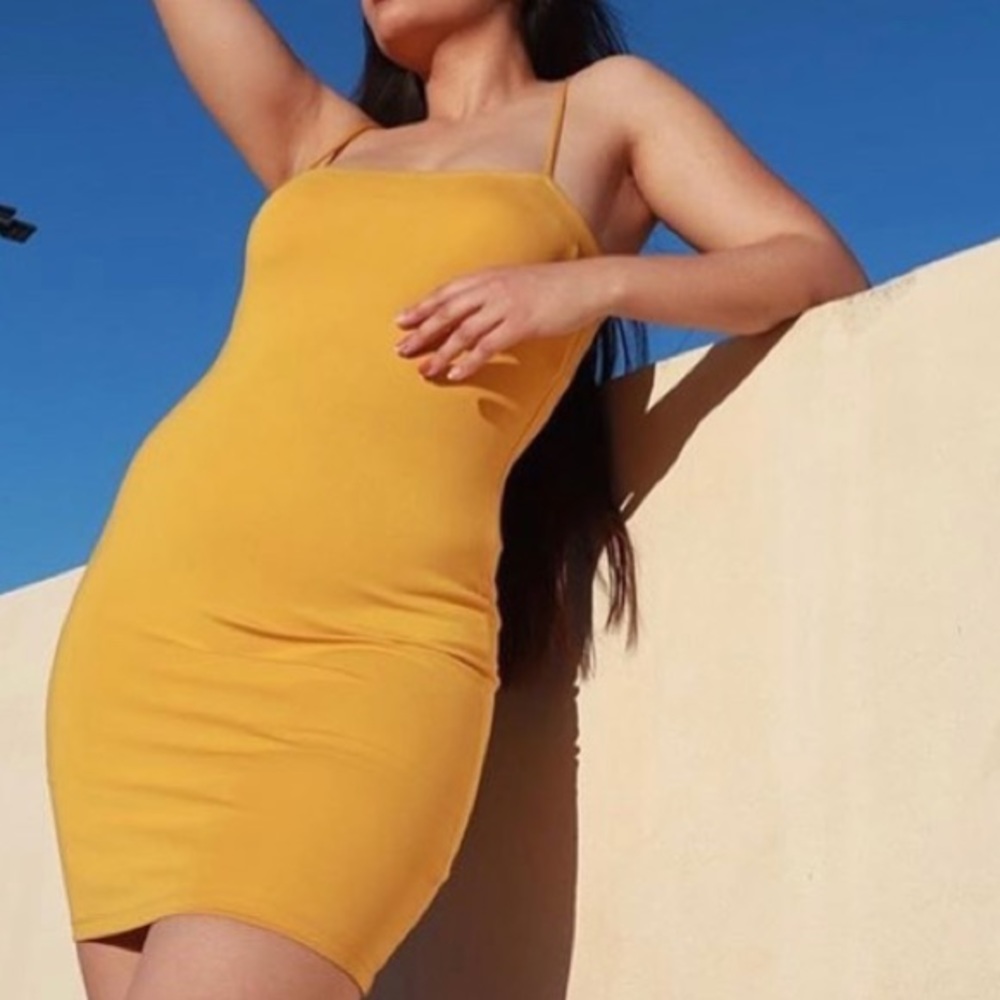 Mustard color dress